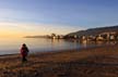 Sunset At Ambleside Beach, West Vancouver Skyline
