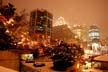Robson Square At Winter Night And Snow, Canada Stock Photographs