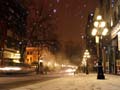Gastown Winter Night, Canada Stock Photographs