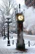 Steam Clock - Gastown Winter, Canada Stock Photographs