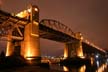 Burrard Bridge At Winter Night, Canada Stock Photographs