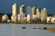 West End View From Kitsilano Beach, Canada Stock Photographs