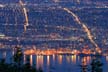 Vancouver At Night, Canada Stock Photos