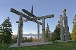 Kamui Mintara Sculptures, Canada Stock Photos