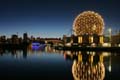 Science World, Downtown Vancouver At Night