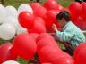Boy &Balloons, Canada Stock Photographs